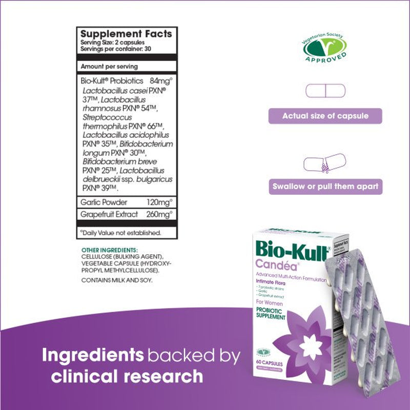 Bio-Kult Candéa Gut Health Probiotic Supplement, 60 Count
