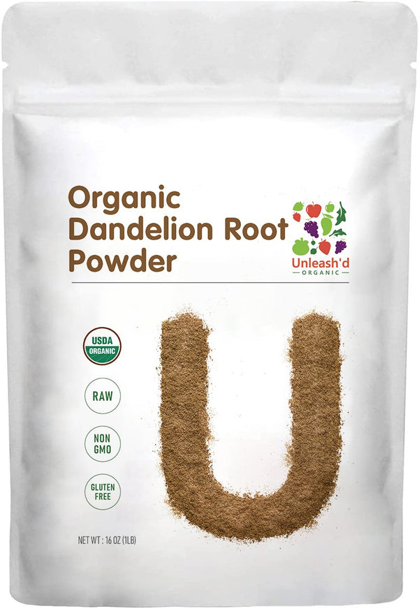 Organic Dandelion Root Powder 1 Pound for Tea and Beverages, Vegan Friendly Antioxidant Power for Liver Support