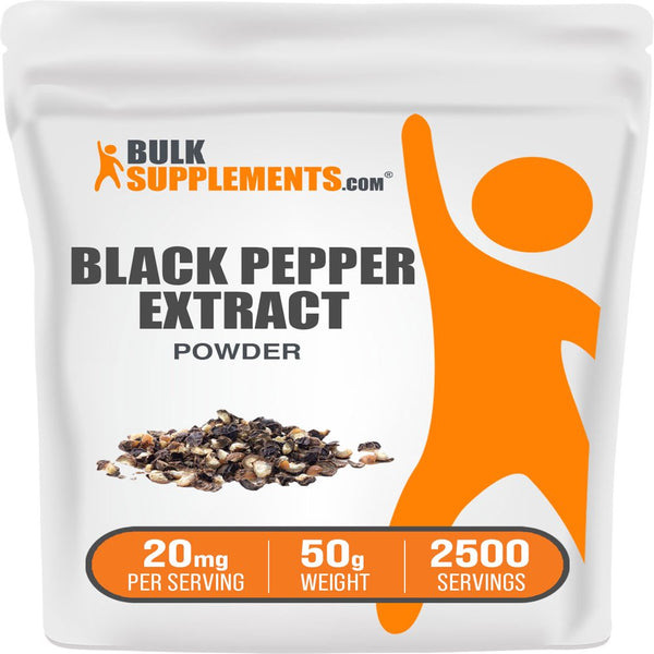 Bulksupplements.Com Black Pepper Extract Powder, 20Mg - Promotes Heart Health (50G - 2500 Servings)
