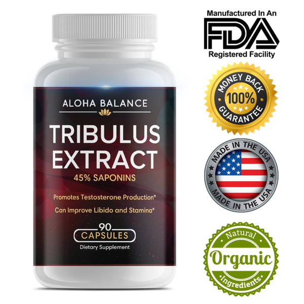 Tribulus Pure - for Increased Libido & Drive - 45% Saponins - Promotes Testosterone Production for Men - Made in the USA