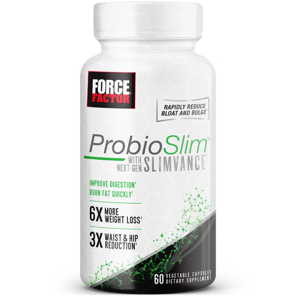 Force Factor Probioslim with Next-Gen SLIMVANCE Probiotic Fat Burner for Women and Men, 60 Capsules
