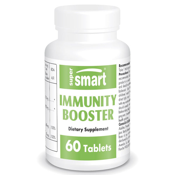 Supersmart - Immunity Booster - Immune Support Supplement - with Vitamin C, Echinacea & Beta Glucans | Non-Gmo & Gluten Free - 60 Tablets