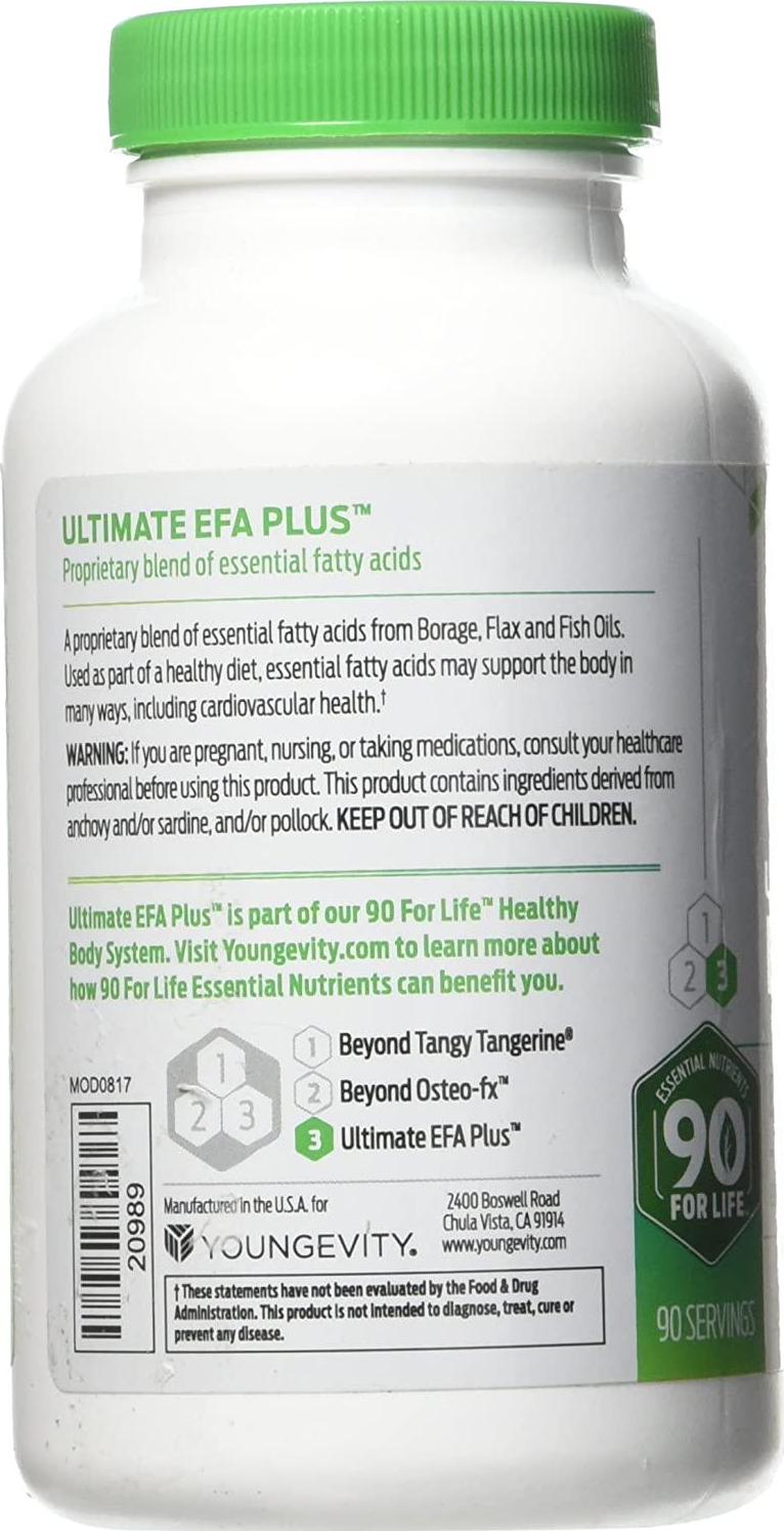 90 Softgels Ultimate EFA Plus Youngevity Fish Oil (Ships Worldwide)