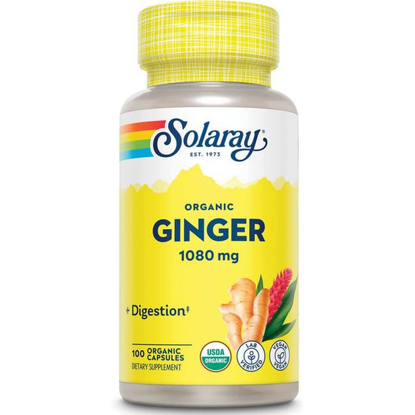 Solaray Ginger Root 540Mg | Healthy Cardiovascular, Digestive, Joint & Menstrual Cycle Support | Vegan & Non-Gmo | 100 Vegcaps