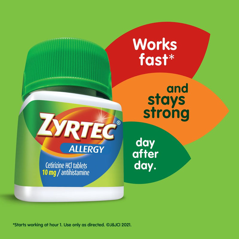 Zyrtec 24 Hour Allergy Relief Tablets with 10 Mg Cetirizine Hcl, 30 Ct