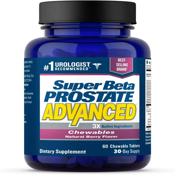 New Vitality Super Beta Prostate Advanced Chewables Supplement for Men, 60 Count