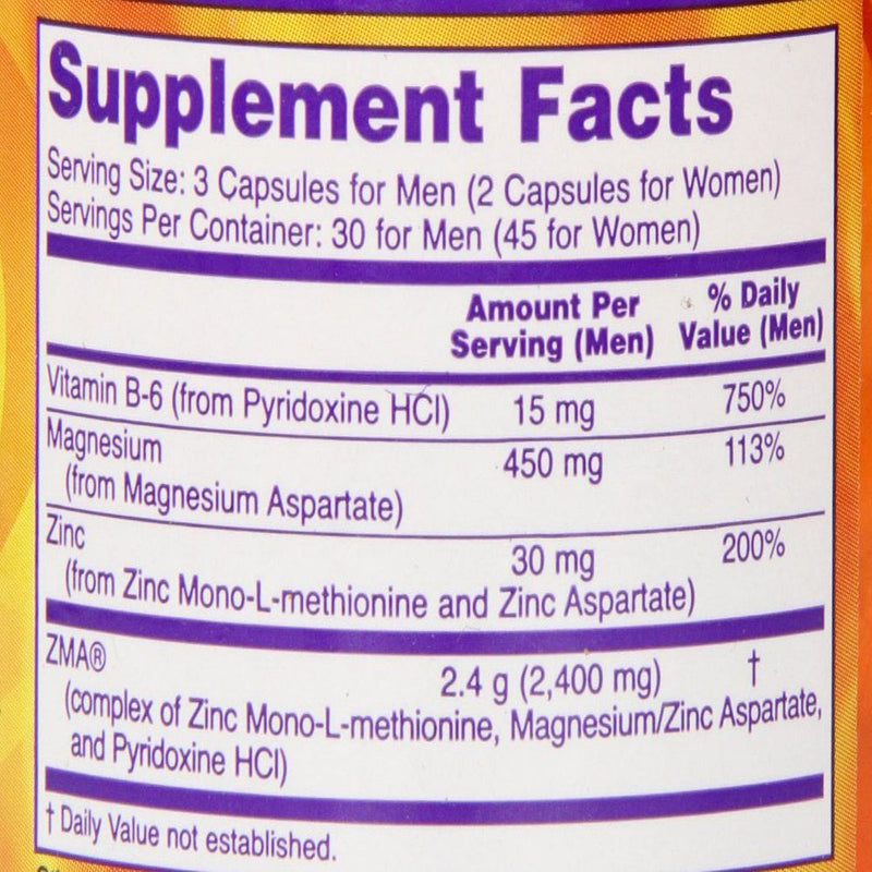 Now Foods - ZMA 90 Capsules (Pack of 2)