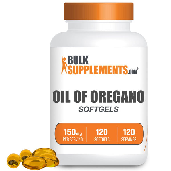 Bulksupplements.Com Oil of Oregano Softgels, 150Mg - Gut Health Supplements (120 Softgels - 120 Servings)