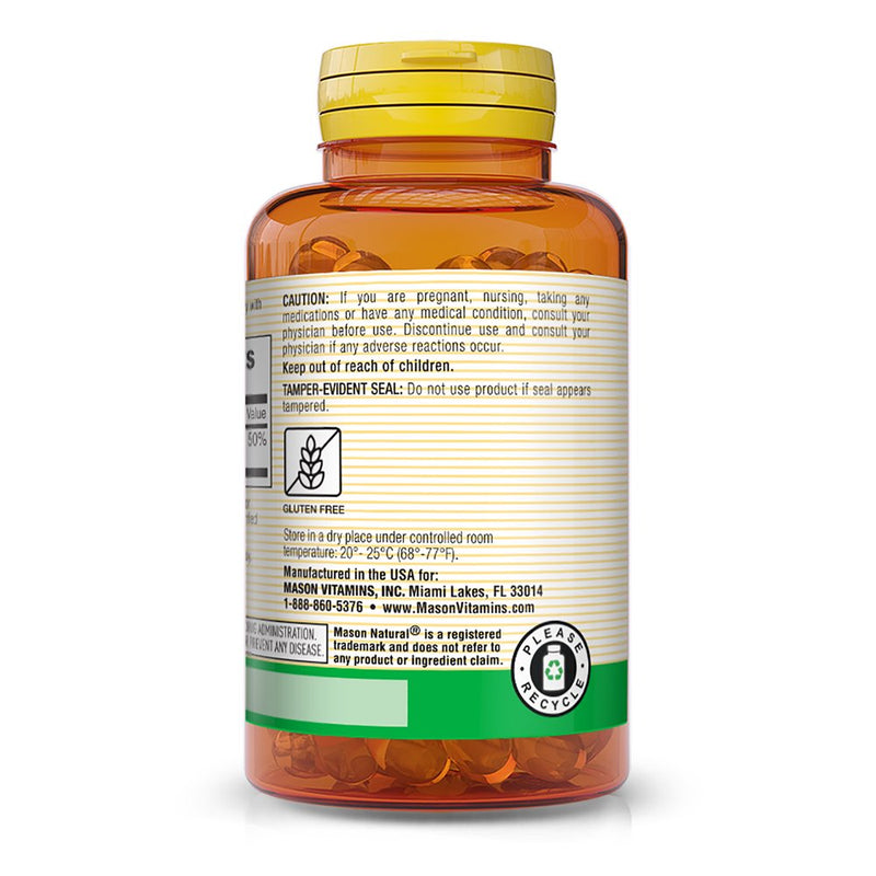 Mason Natural Vitamin D3 10 Mcg (400 IU) - Supports Overall Health, 100 Softgels