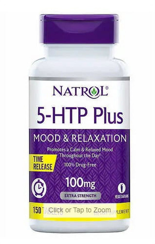 Natrol 5-HTP plus Mood & Relaxation 100 Mg., 150 Time Release Tablets