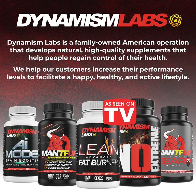Dynamism Labs LEAN Advanced Fat Burner - Natural Weight Loss Supplement, Appetite Suppressant, Metabolism Booster, Garcinia Cambogia Extract, Green Tea Extract, Raspberry Ketone - 60 Ct