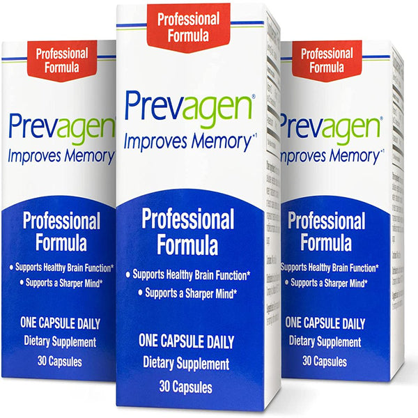 Prevagen Improves Memory - Professional Strength 40Mg, 30 Capsules |3 Pack| with Apoaequorin & Vitamin D | Brain Supplement for Better Brain Health, Supports Healthy Brain Function and Clarity