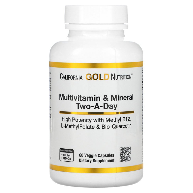 California Gold Nutrition Daily Multivitamins, 60 Veggie Capsules, 2 Pack