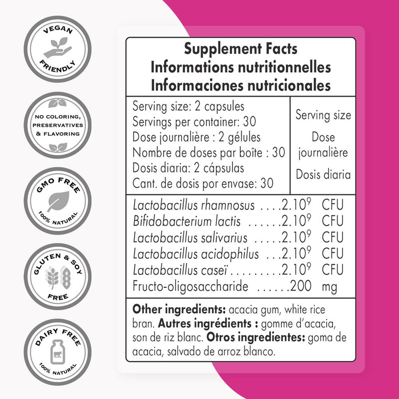 Supersmart - Vaginal Health 11 Billion CFU - Women Probiotic & Prebiotic Supplement - Feminine Care | Non-Gmo & Gluten Free - 60 DR Capsules
