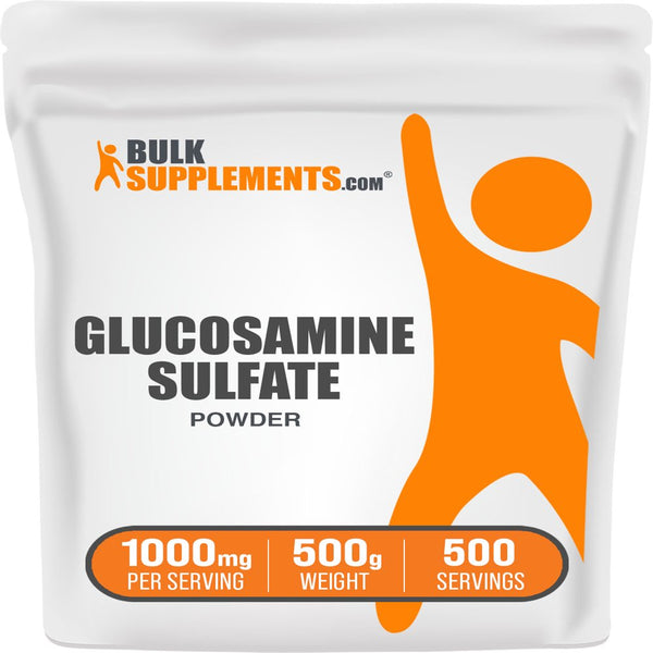 Bulksupplements.Com Glucosamine Sulfate Powder, 1000Mg - Promotes Bone & Joint Health (500G - 500 Servings)