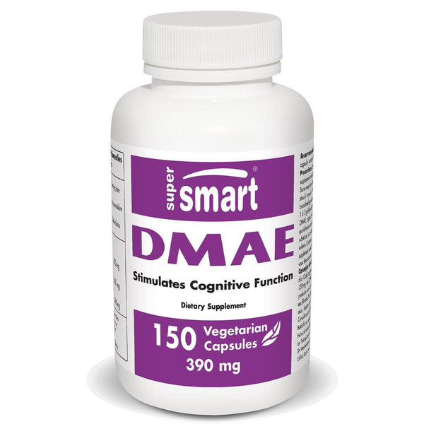 Supersmart - DMAE Supplement (Dimethylaminoethanol) 390 Mg per Day - Brain Food - Focus & Memory Pills | Non-Gmo & Gluten Free - 150 Vegetarian Capsules