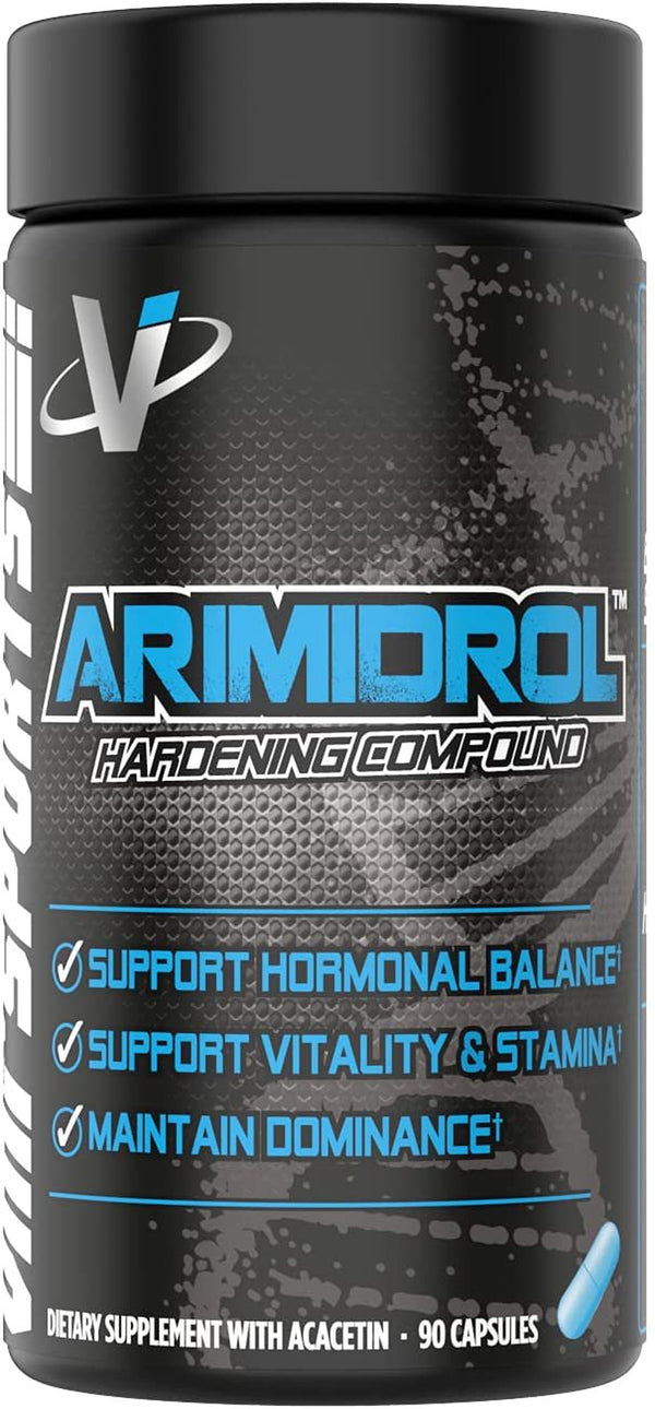 VMI Sports | Arimidrol Hardening Compound | Natural Estrogen Blocker for Men | Testosterone Booster and Aromatase Inhibitor | to Build Muscle and Burn Fat | anti Estrogen (Bonus Size - 90 Capsules)