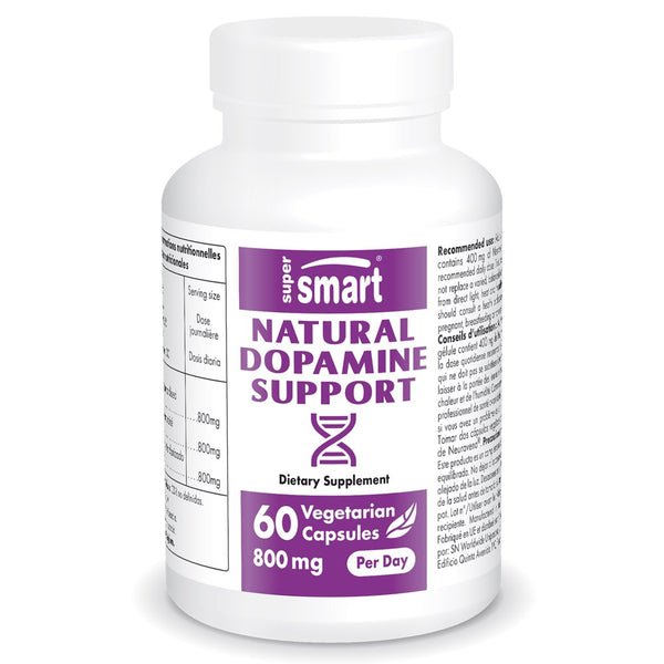 Supersmart - Natural Dopamine Support 800 Mg per Day - Brain Supplement - Memory Pills - Neuravena (Avena Sativa 0.3% Isovitexin) | Non-Gmo & Gluten Free - 60 Vegetarian Capsules