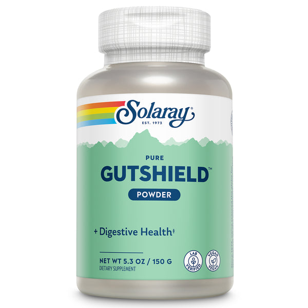 Solaray Pure Gutshield Powder | Digestive Gut Health Support for Adults | L-Glutamine, Vitamin C, Zinc | 150G, 30 Serv.