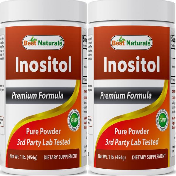2 Pack Best Naturals Pure Inositol 1 Lb Powder (Vitamin B8) | Supports Healthy Liver Function, Promotes Cellular Detoxification & Supports Membrane Function