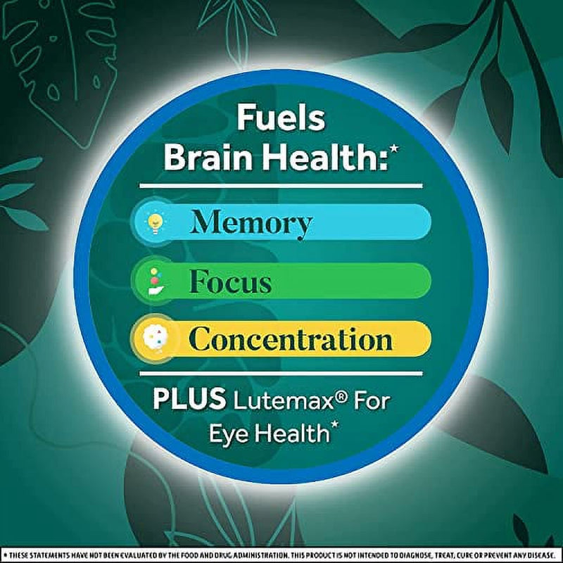 Neuriva Brain + Eye Support Capsules (30 Count), with Vitamins a C E, Zinc, Zeaxanthin, Antioxidants, Filters Blue Light, Decaffeinated, Vegetarian, Gluten & GMO Free, 3 Pack
