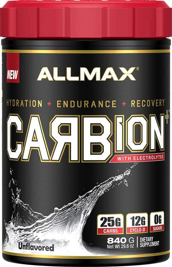 ALLMAX Nutrition - CARBION+ Workout Hydration Supplement Powder with Electrolytes, Supports Endurance, Recovery, and Exercise Performance, Gluten Free and Vegan, Unflavoured, 25 Servings