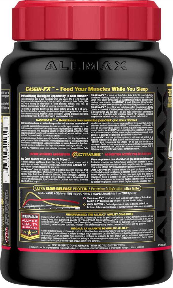 ALLMAX Nutrition CaseinFX, 100% Casein Micellar Protein, Vanilla, 2 lbs. (907 g)