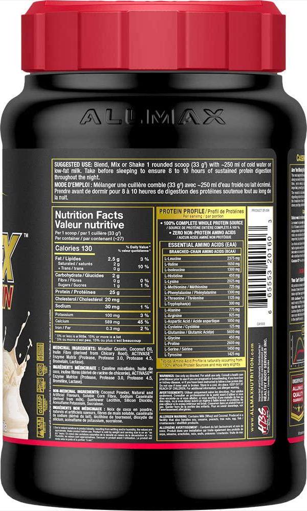 ALLMAX Nutrition CaseinFX, 100% Casein Micellar Protein, Vanilla, 2 lbs. (907 g)
