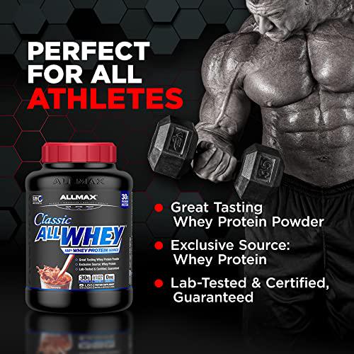 ALLMAX Nutrition - Classic Allwhey Protein Powder, 100% Whey Protein Source, 30 Grams of Protein, Gluten Free, 0 Grams of Trans Fat, Vanilla 5 Pound