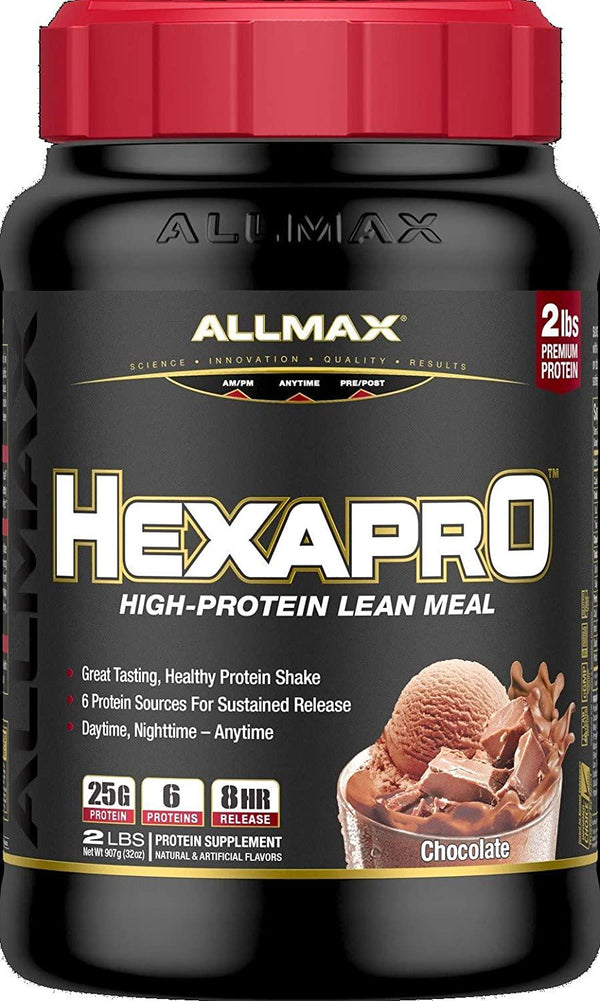 ALLMAX Nutrition Hexapro Protein Blend, Chocolate, 2 lbs