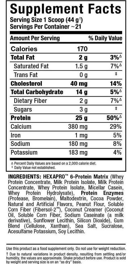 ALLMAX Nutrition Hexapro Protein Blend, Cookies and Cream, 2 lbs