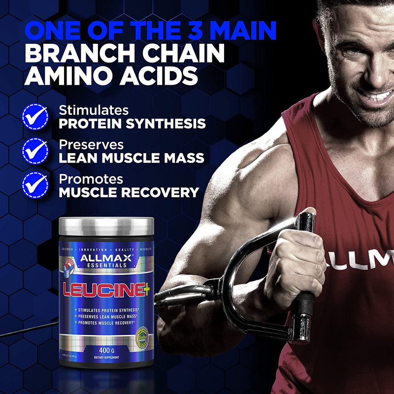 ALLMAX Nutrition - Leucine, Leucine Powder for Muscle Recovery, Preserving Muscle Mass, and Protein Synthesis, Gluten Free, 5,000 mg, 400 grams