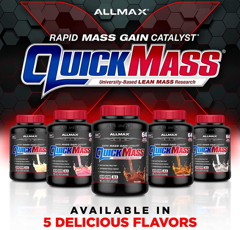 ALLMAX Nutrition Quickmass Loaded Mass Gainer Cookies and Cream 6 Lbs