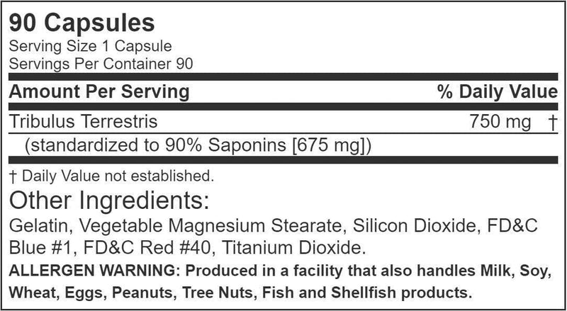 ALLMAX Nutrition Trib X 90 Pure Tribulus Terrestris 750 mg - 90 Capsules (2 Pack)