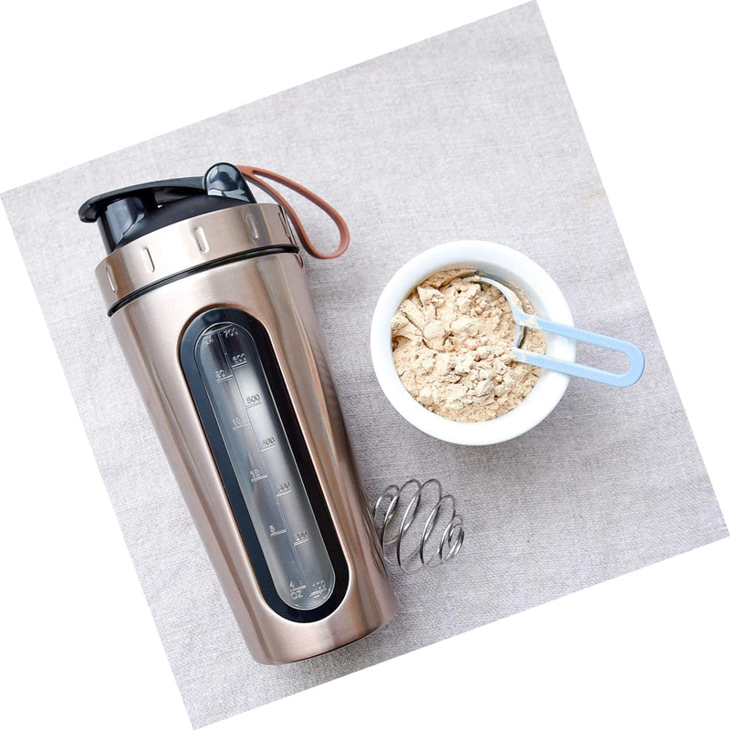 16 OZ Protein Workout Shaker Bottle with Mixer Ball and 2 close-connected  Storage Jars for Pills, Snacks, Coffee, Tea. 100% BPA-Free, Non Toxic and  Leak Proof Sports Bottle 