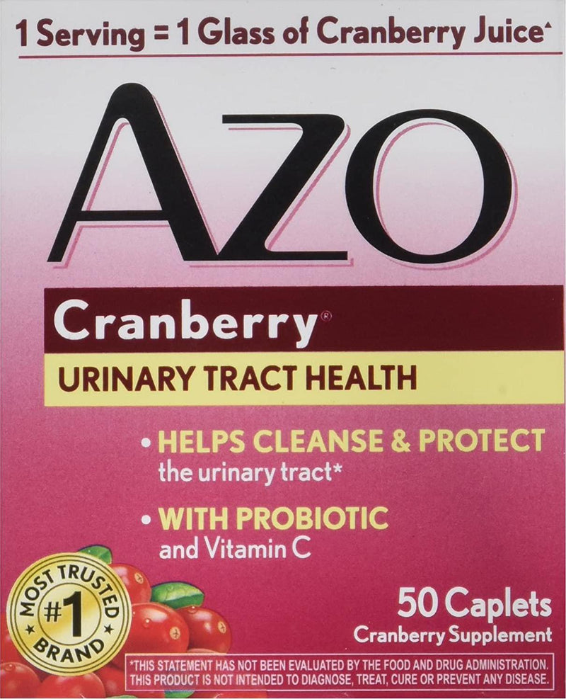 AZO Cranberry for Healthy Urinary Tract with Immune Boosting Probiotic and Vitamin C - 50 Tab