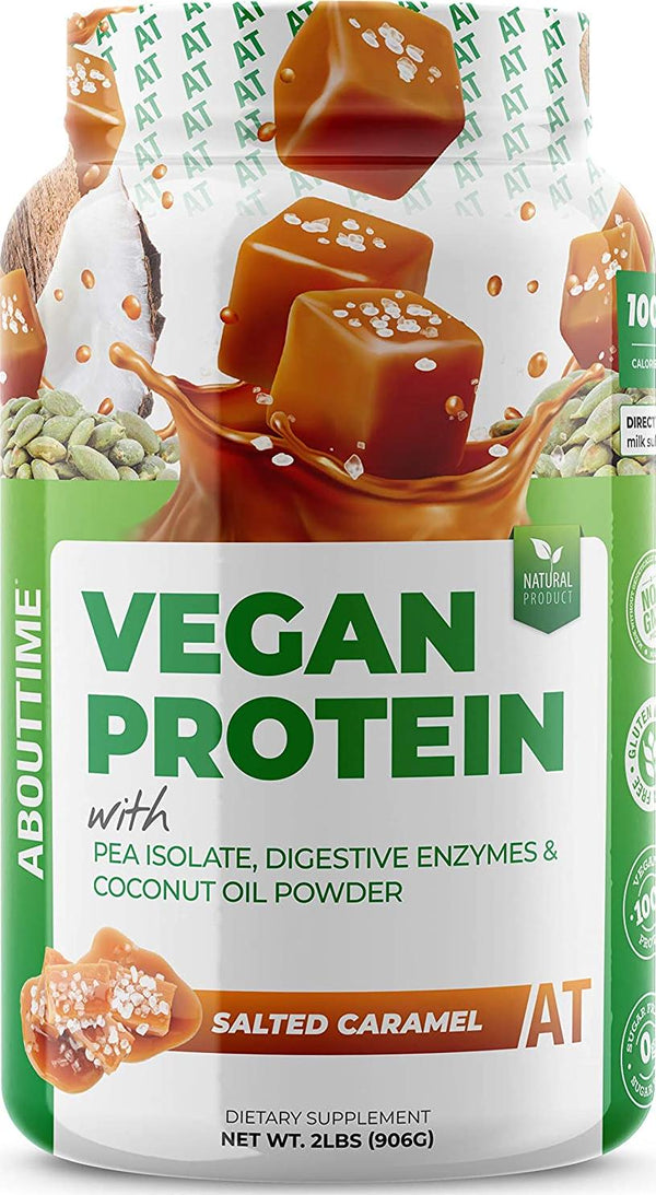 About Time Vegan Protein Supplement, Salted Caramel, 2 Pound