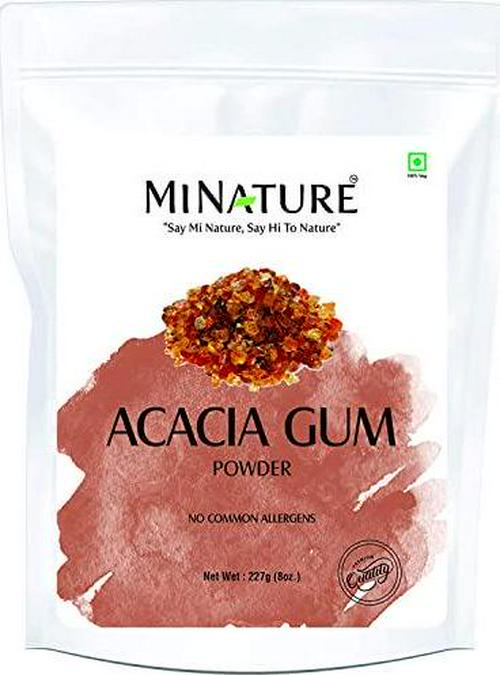Acacia Gum Powder by mi Nature | Acacia Senegal| Acacia Fiber Powder | 227g( 8 oz) ( 0.5 lb) | Non-GMO | Vegan | 100% ONLY Acacia Gum Powder | Gluten Free