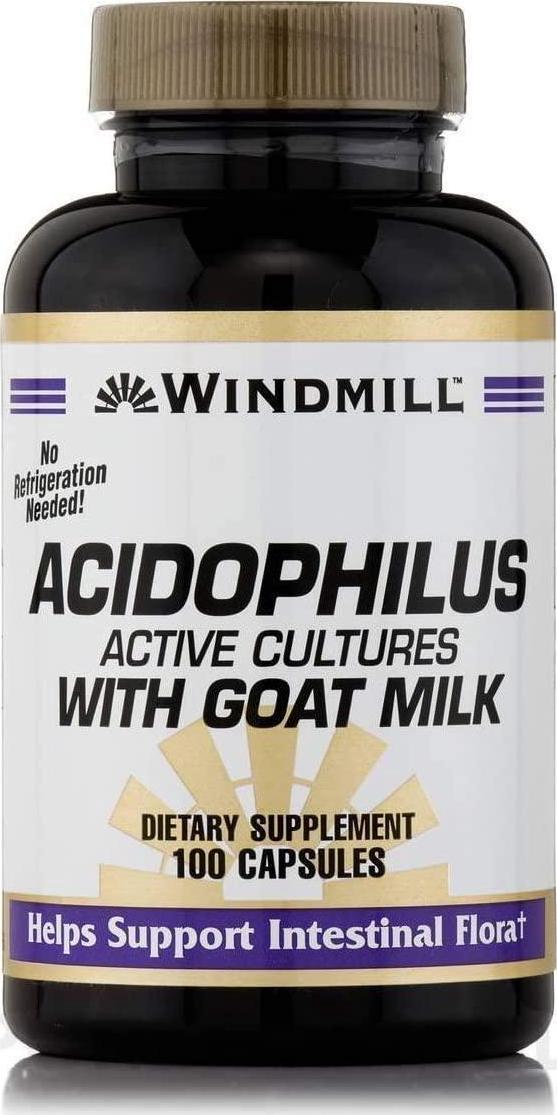 Acidophilus W/goat Milk Caps 100's Windmill