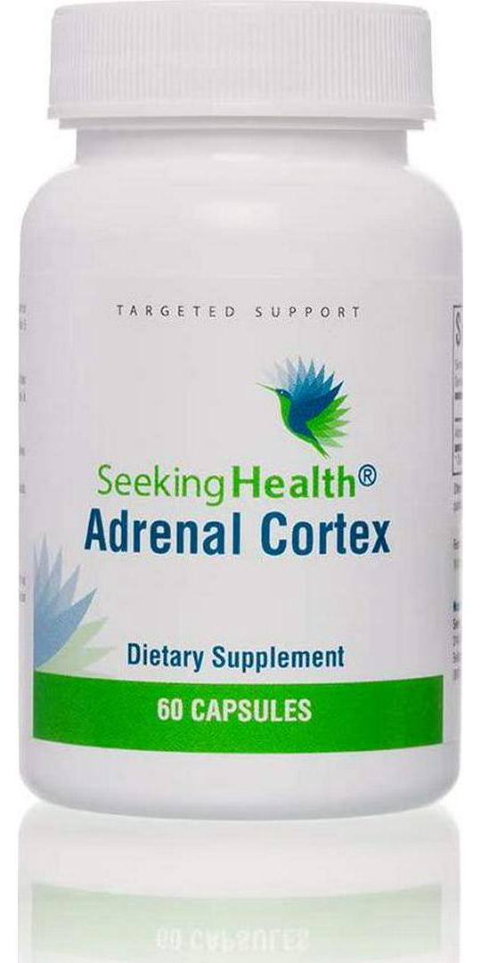 Adrenal Cortex | Provides 50 mg of Adrenal Cortex Per Capsule | 60-Easy-to-Swallow Vegetarian Capsules | Non-GMO | Free of Magnesium Stearate | Physician Formulated | Seeking Health