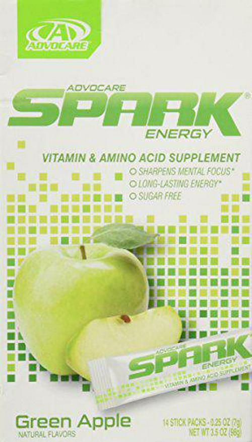 AdvoCare Spark Energy: Green Apple On the Go - 14 (0.25 oz) sticks