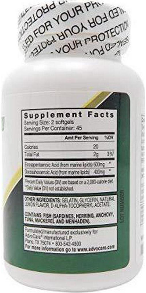 Advocare OmegaPlex Omega-3 Fatty Acid Dietary Supplement - 90 Softgels