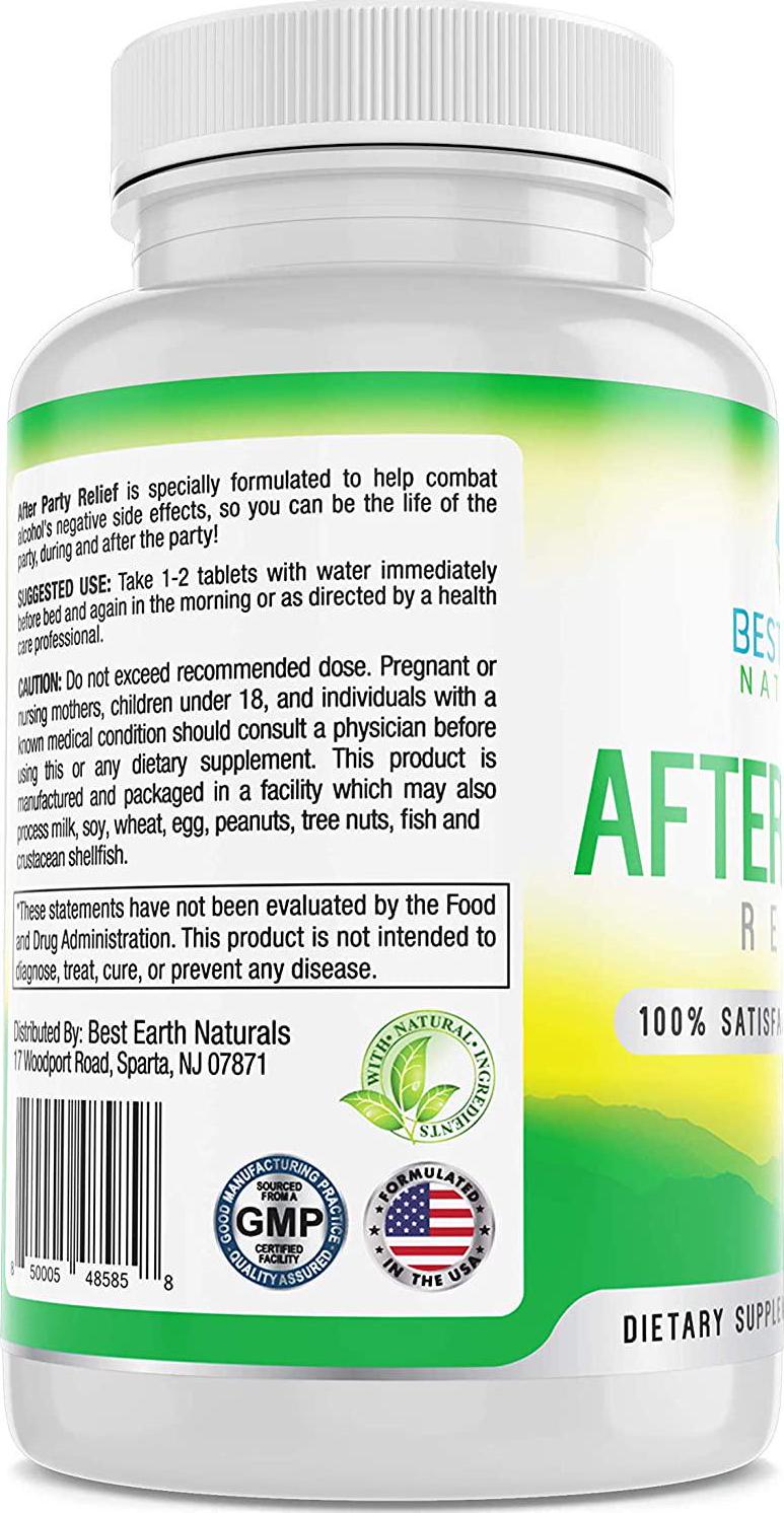 After Party - with B Vitamins, Guarana Seed Extract, L-tyrosine and More for Better Mornings - 40 Count