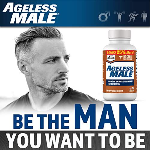 Ageless Male Free Testosterone Booster and Super Beta Prostate Supplement for Men - Boost Free Testosterone and Reduce Frequent Nighttime Bathroom Trips with Science-Based Formulas