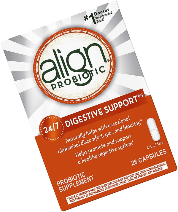 Align Probiotics, Probiotic Supplement for Daily Digestive Health, 28 capsules, #1 Recommended Probiotic by Gastroenterologists (Packaging May Vary)
