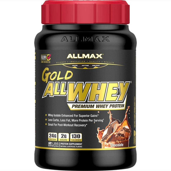 AllMax Nutrition - AllWhey Gold Premium Isolate/Whey Protein Blend Chocolate - 2 lbs.