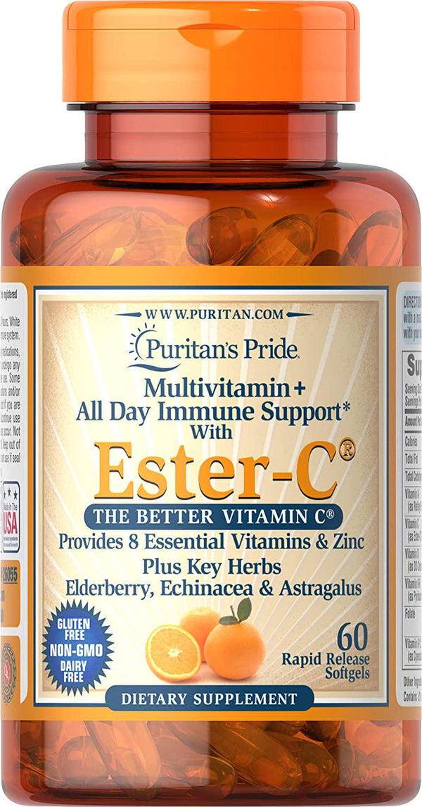 All-Day Immune Ester C by Puritan&#039;s Pride 60 Softgels