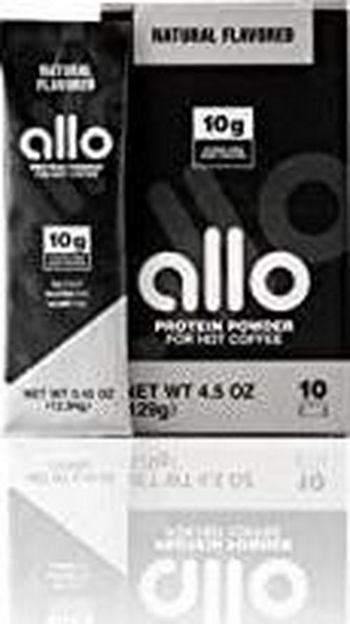 Allo Flavourless Protein Powder for Hot Coffee | Gluten-Free, Clump-Free, Sugar-Free | 10 Grams of Hydrolyzed Whey Protein Powder | Dissolves in Hot Lattes, Matcha, Tea, Hot Chocolate | 10 Per Box