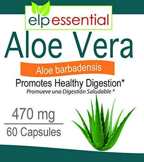 Aloe Vera Capsules Promotes Healthy Digestion 470mg 60 Capsules