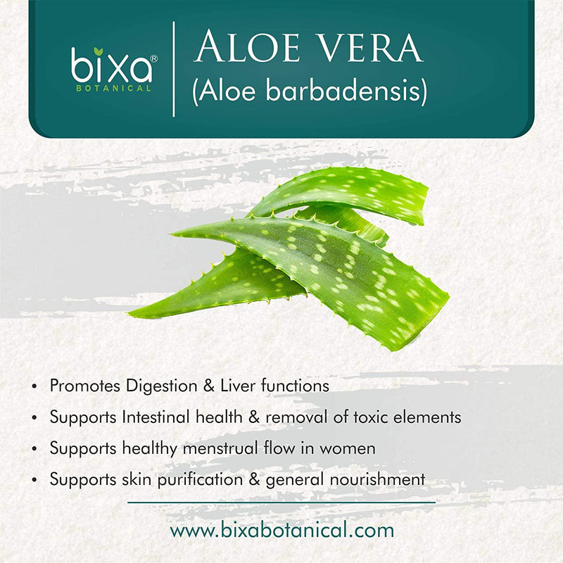 Aloe Vera Leaf Powder (Aloe barbadensis), Promotes Healthy Digestion System and Liver Functions l Skin Care | Superfood by Bixa Botanical - 7 Oz (200g)